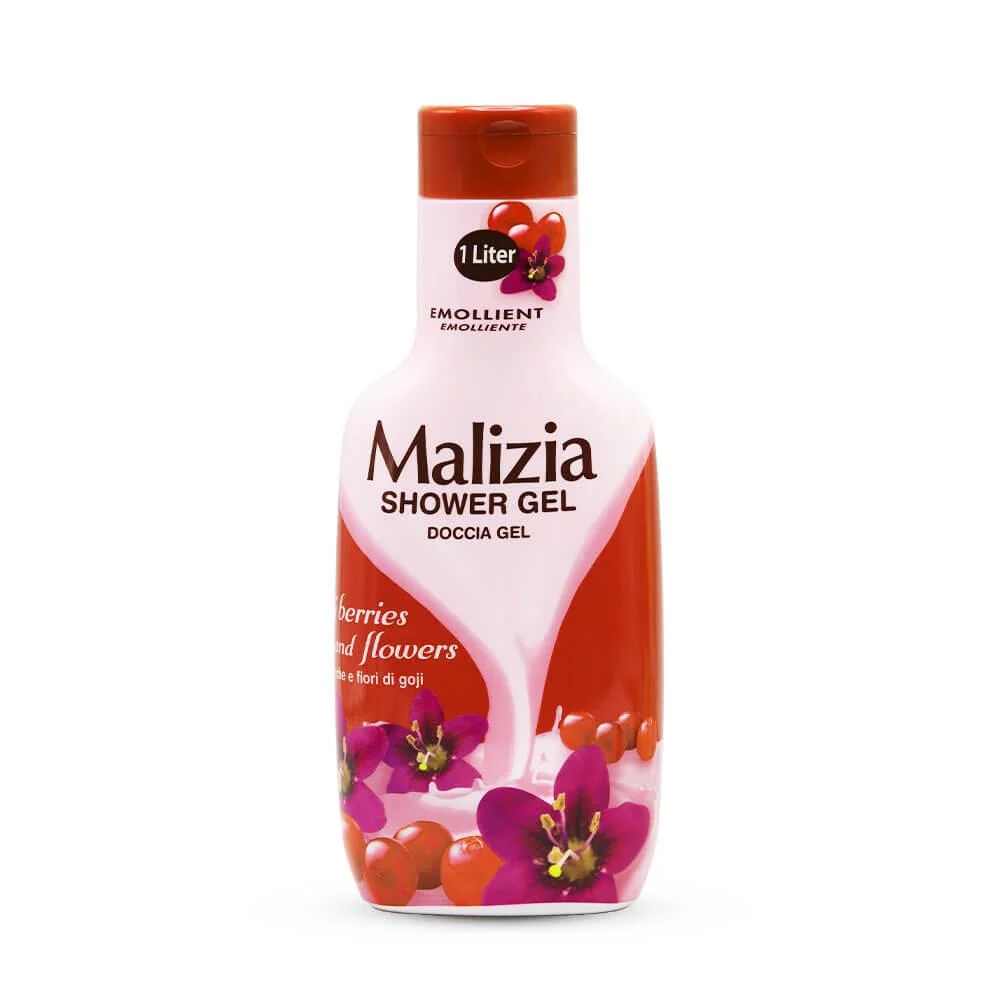 malizia shower gel goji berries & flowers 1l