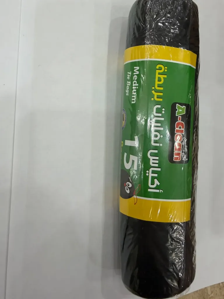 [100668] A-clean medium trash bags with tie
