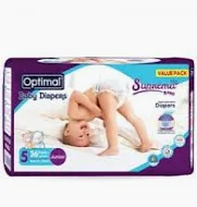 [4484] Optimal 36 baby diapers 5 (11-25)Kg