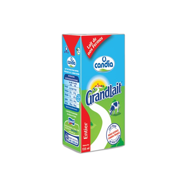 candia حليب uht entier 180 ml