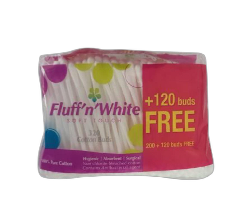 fluff n أبيض قطن pleats 150gr(120+25%خالي)