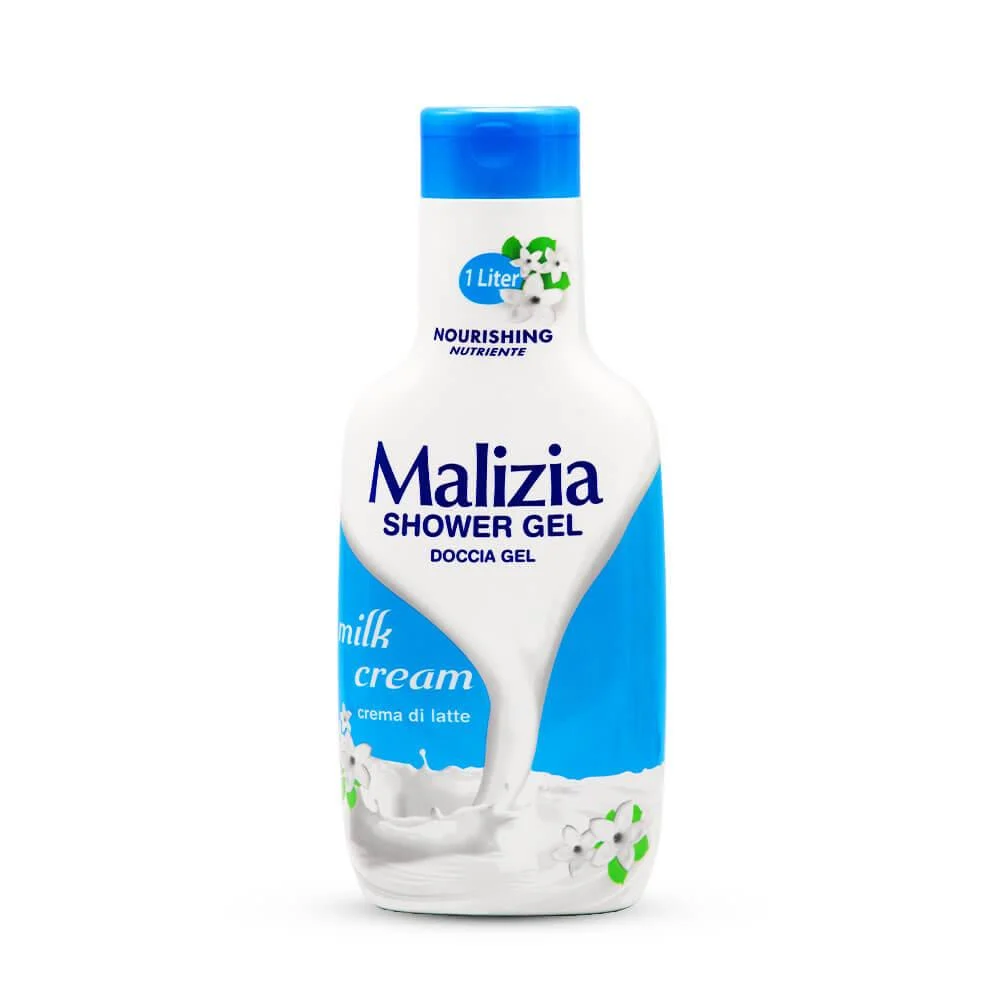 malizia shower gel milk cream 1000ml