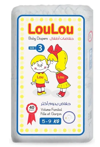 [3001850] LouLou 3 (5-9)Kg 40 diapers