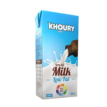 حليب قليل الدسم 1ل-خوري
