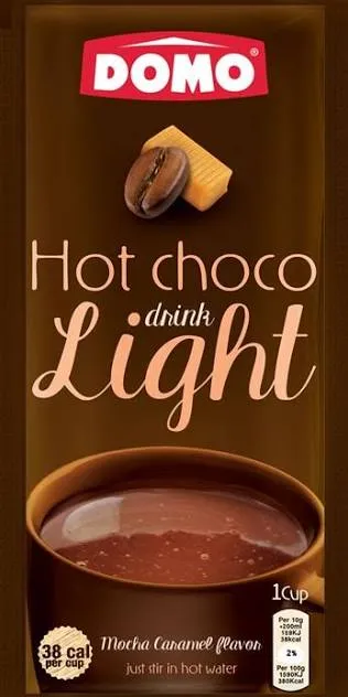 Domo light hot chocolate mocha caramel