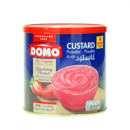 Domo custard powder strawberry 300g