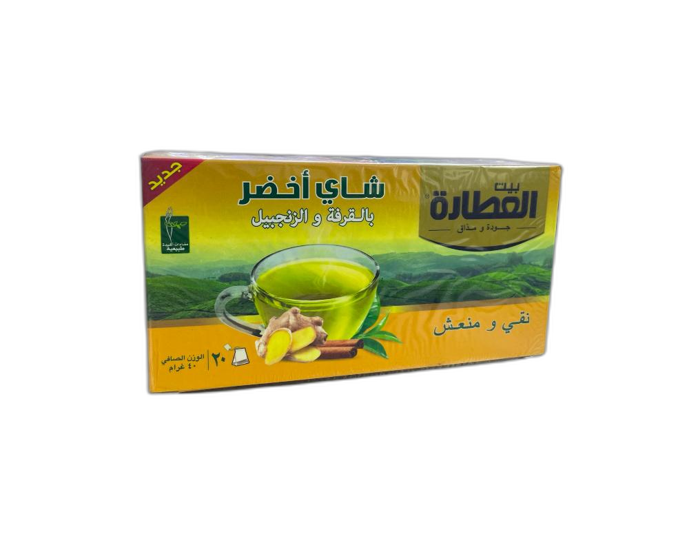 زهورات العطارة شاي اخضر بالقرفة والزنجبيل 20 ظرف