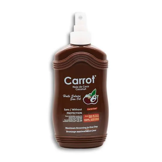 Carrot coconut sun oil carrot sun