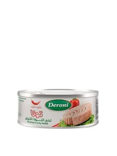 تونا ابيض بالزيت الحار Deroni