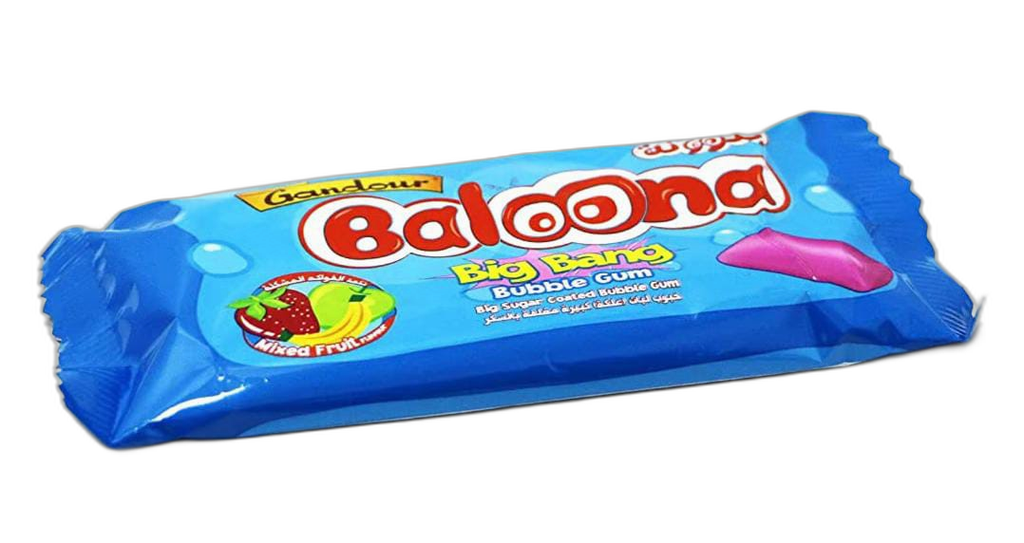 Baloona مشكل فواكه فقاعة علكة 6 قطع